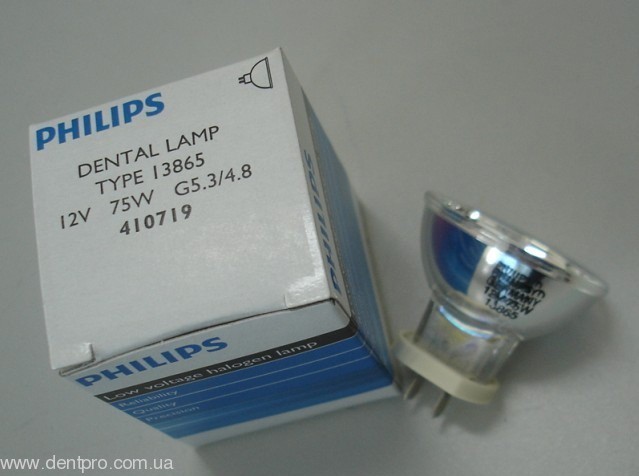 Лампочка галогеновая для фотополимеризатора Philips 12V75W (Dental-Lamp #13865) - 1