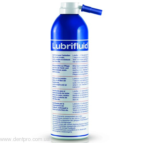 Лубрифлюид (LUBRIFLUID) баллон 500мл, оригинальное масло-спрей для ухода за продукцией Bien-Air - 17349