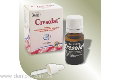 Крезолат жидкость (Cresolat), для антисептической обработки корневых каналов, баночка 10мл