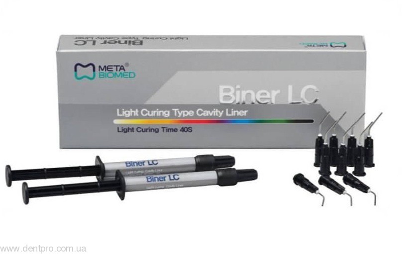 Бинер ЛЦ (Biner LC, Meta Biomed Корея), светоотверждаемый прокладочный материал с кальцием