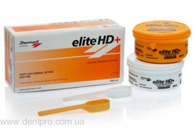 Элит АшДи Плюс база (Elite HD+ Putty Soft Normal Set) 2x250мл, А-силиконовая оттискная (слепочная) масса