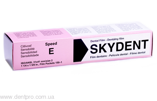  SKYDENT (E-Speed), пленка рентгеновская дентальная Е-класса 3x4см, упаковка 150шт (Скайдент Е-класс)
