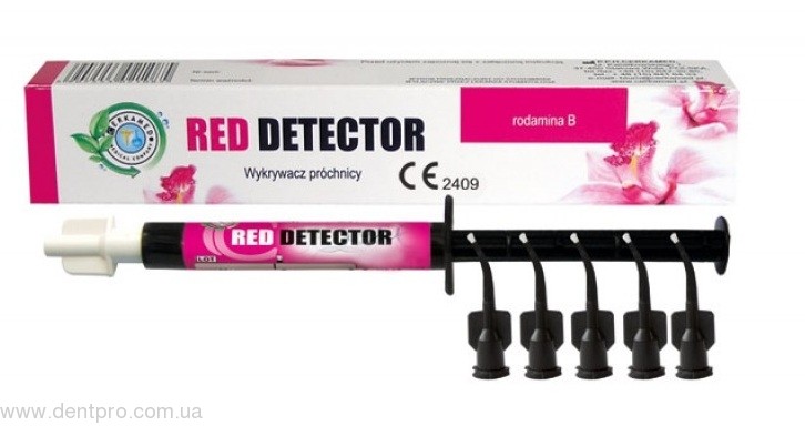 Красный Детектор (Red Detector, Cerkamed) индикатор кариеса (кариес-маркер), шприц 2мл - 19880