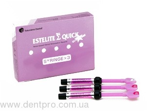 Эстелайт Сигма Квик трех-шприцевый набор (Estelite Sigma Quick 3 Syringe Kit), 3 шприца по 3,8г (A2; A3; OA3) - 17230