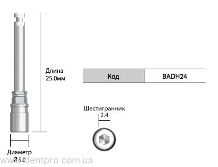 Имплантовод BADH24, тип шаровидный, Neobiotech