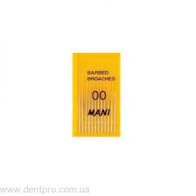 Пульпоэкстрактор Мани Extra Fine (Barbed Broaches Mani) 52мм, упаковка 12шт - 20601