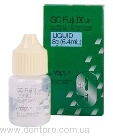 Фуджи 9 жидкость (Fuji IX GP liquid), стеклоиономерный пломбировочный материал, флакон 6.4мл - 20598