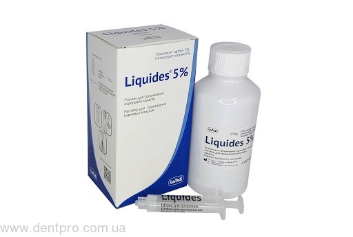 Liquides  (Ликвидес) раствор для антисептической обработки корневых каналов (гипохлорит натрия), флакон 215г  - 20029