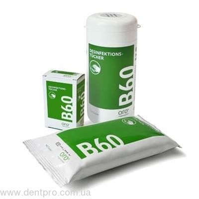 Б60 (B60), дезинфицирующие салфетки  для мгновенной дезинфекции поверхностей и инструментария, 110 шт. в пакете - 17201