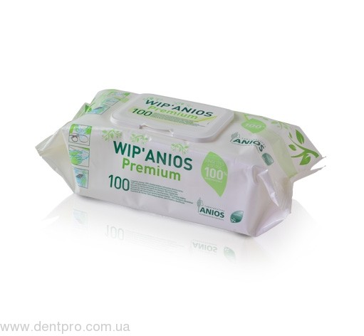 ВИП'АНИОС Премиум (WIP'ANIOS Premium), салфетки пропитанные дезраствором, 100шт в пакете с клапаном