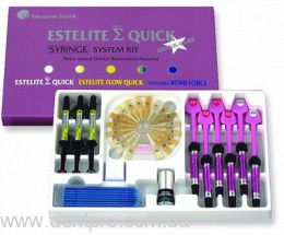 Эстелайт Сигма Квик Системный ІІ (Estelite Sigma Quick System Kit ІІ), набор 9 шприцевый с адгезивной системой 7-ого поколения, Систем Кит ІІ