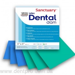 Коффердамовые платки толстые SANCTUARY Dental Dam (Малайзия), heavy упаковка 36
