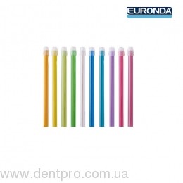 Стоматологические насадки для слюноотсосов Euronda (Италия), цветные со съемным наконечником (слюноотсосы), упаковка 100шт