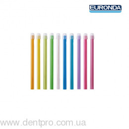 Стоматологические насадки для слюноотсосов Euronda (Италия), цветные со съемным наконечником (слюноотсосы), упаковка 100шт